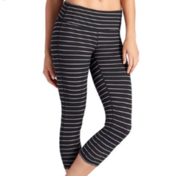 Athleta Pants - Athleta black and gray striped leggings